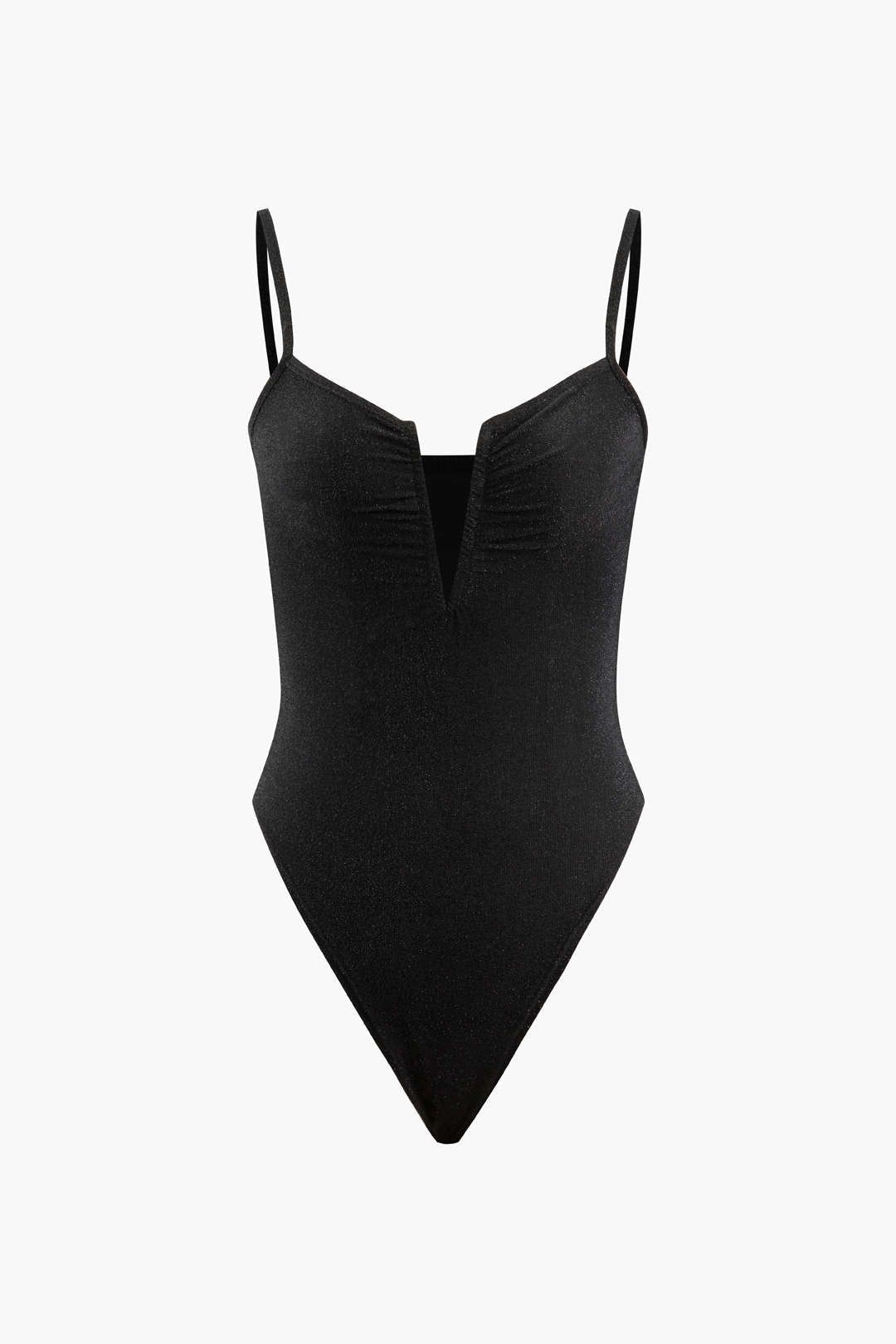 Solid Deep V-neck Bodysuit sold by Micas