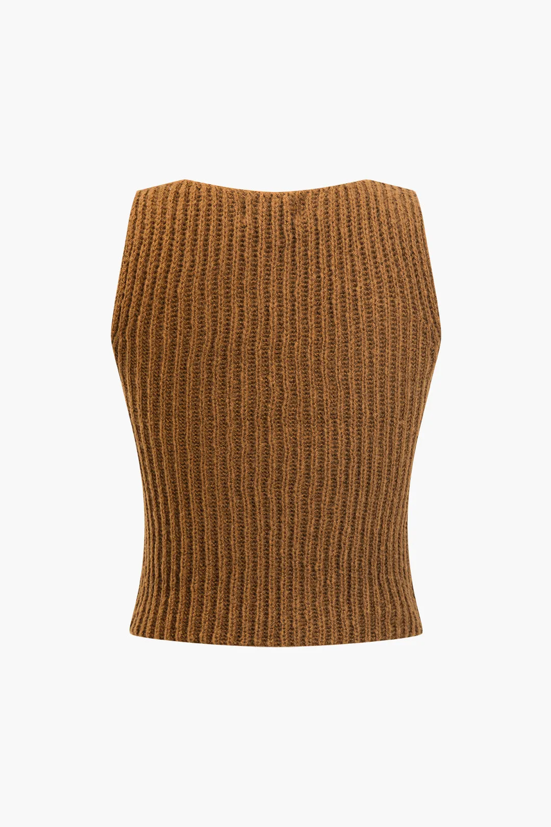 Grundlæggende solid strik tank top og shorts sæt sold by Micas product image thumbnail 4