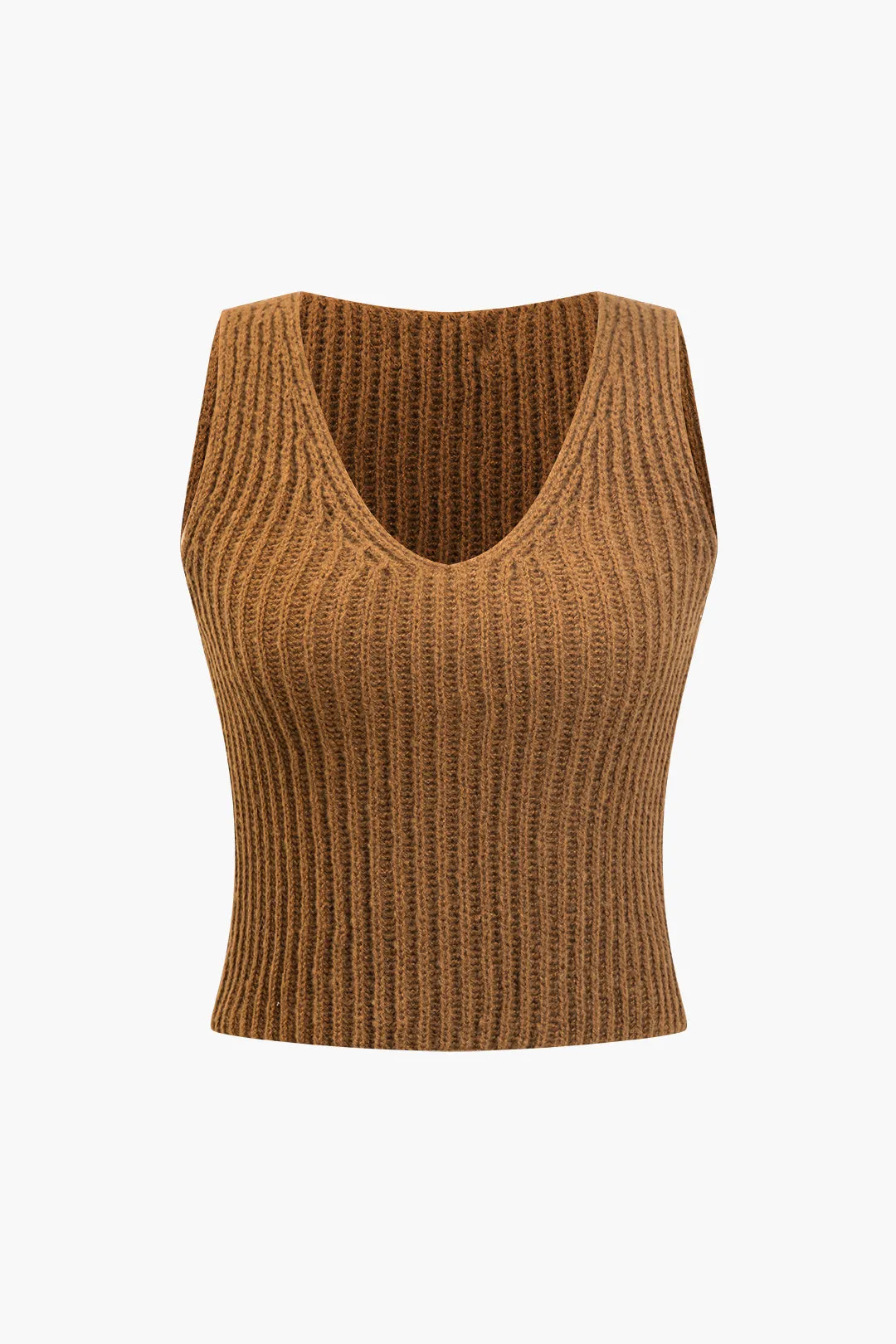 Grundlæggende solid strik tank top og shorts sæt sold by Micas product image thumbnail 2