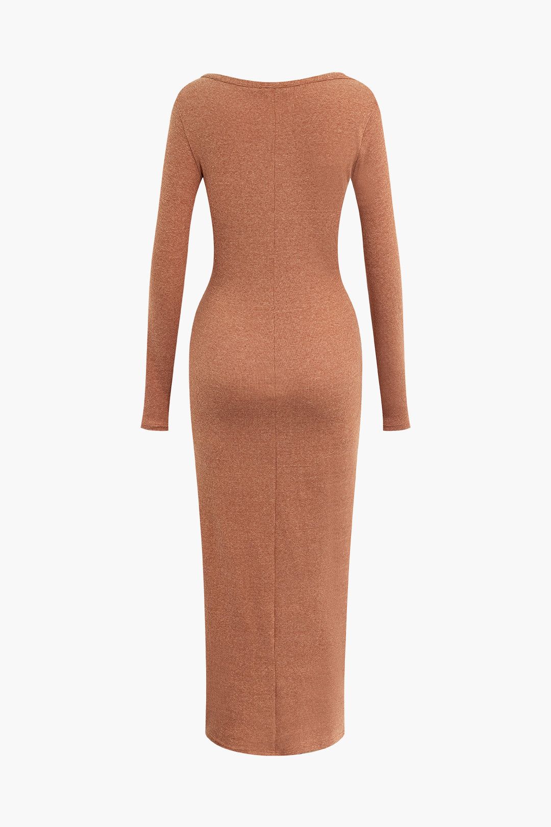 V-Neck Long Sleeve Knit Maxi Dress sold by Micas product image thumbnail 2