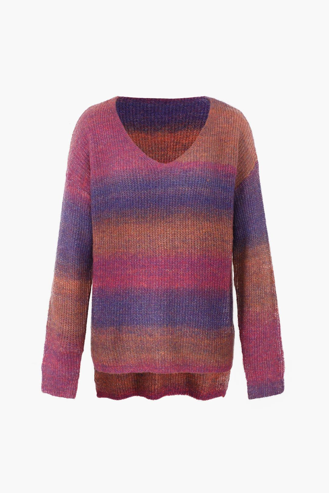 Ombre V-Neck Sweater sold by Micas