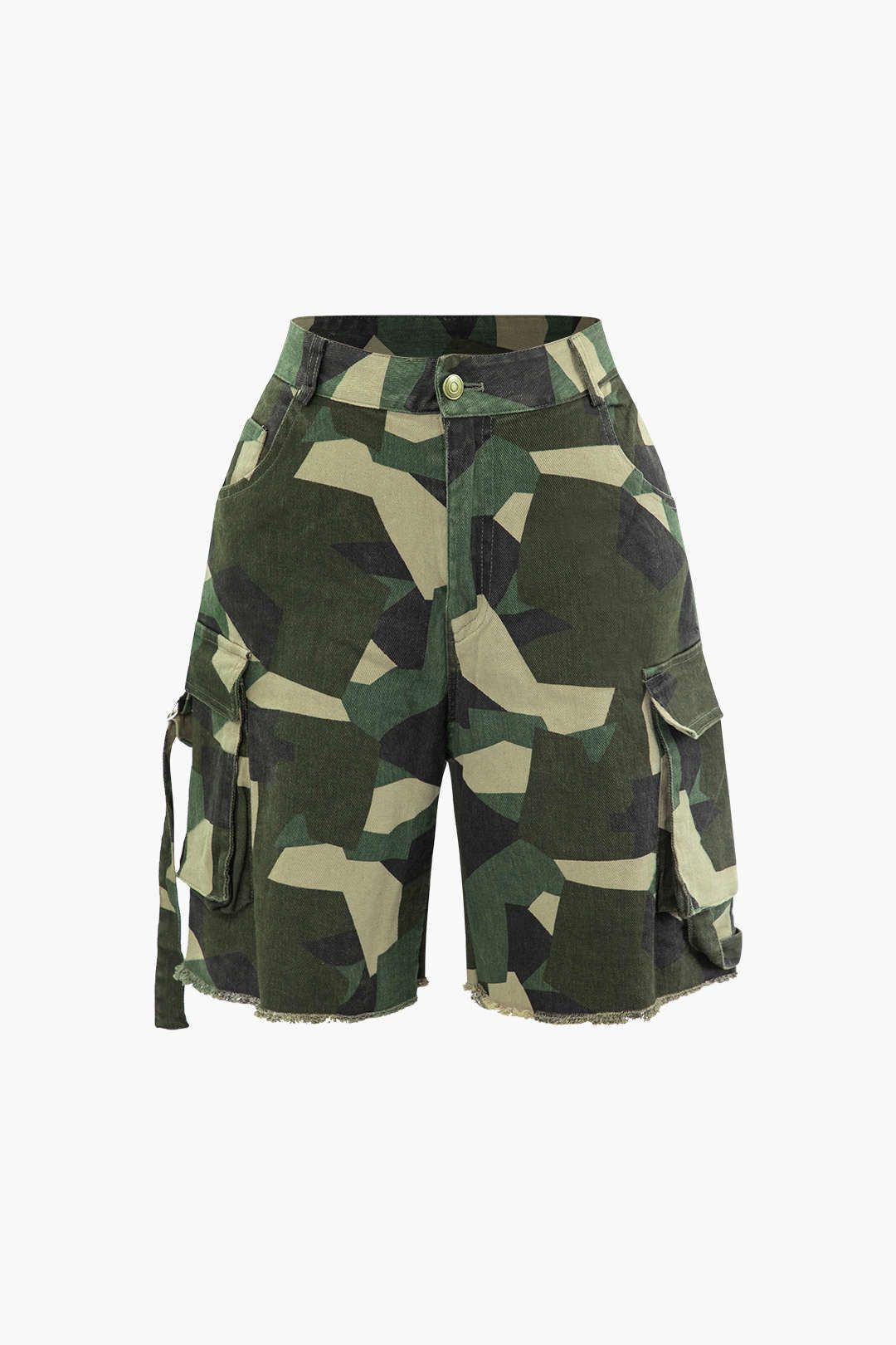 Camo Multi Pocket Cargo Shorts sold by Micas