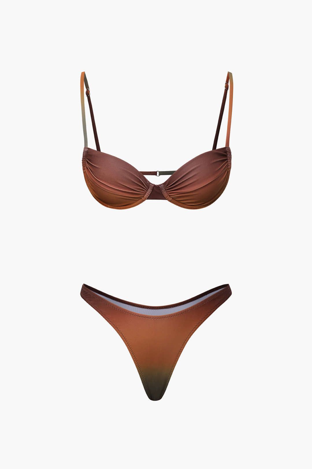 Ombre Ruched Bust Bikini 2Pc Set sold by Micas