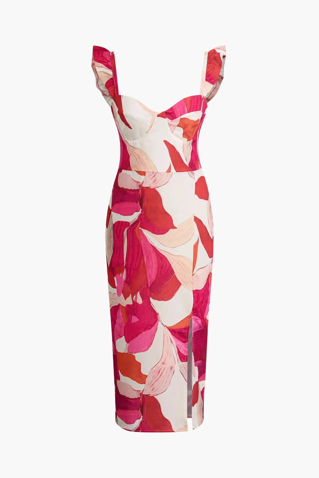 Floral Print Bustier Midi Dress sold by Micas product image thumbnail 2