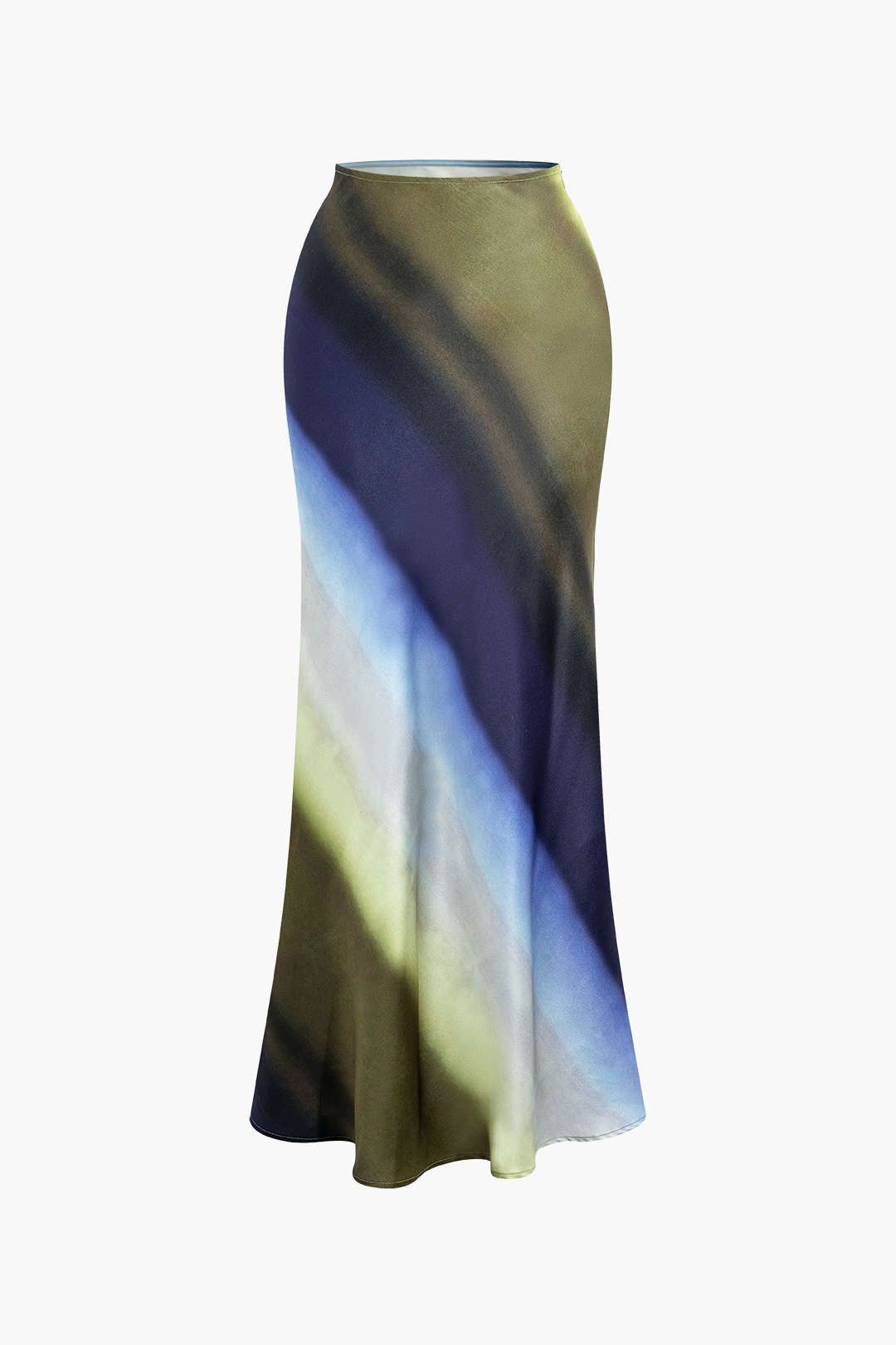 Abstract Print Satin Maxi Skirt sold by Micas product image thumbnail 2