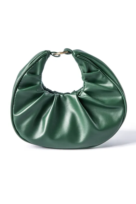 Ruched mulepose i imiteret læder sold by Micas
