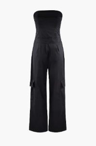 Strapless Wide Leg Cargo Jumpsuit sold by Micas
