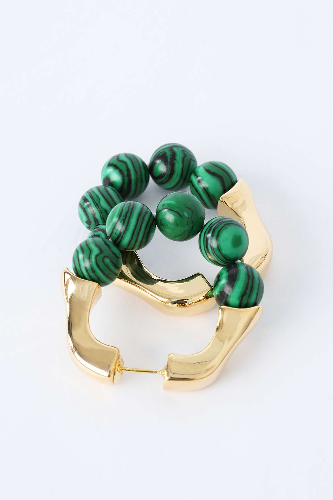 Stone Detail Hoop Earrings sold by Micas product image thumbnail 3