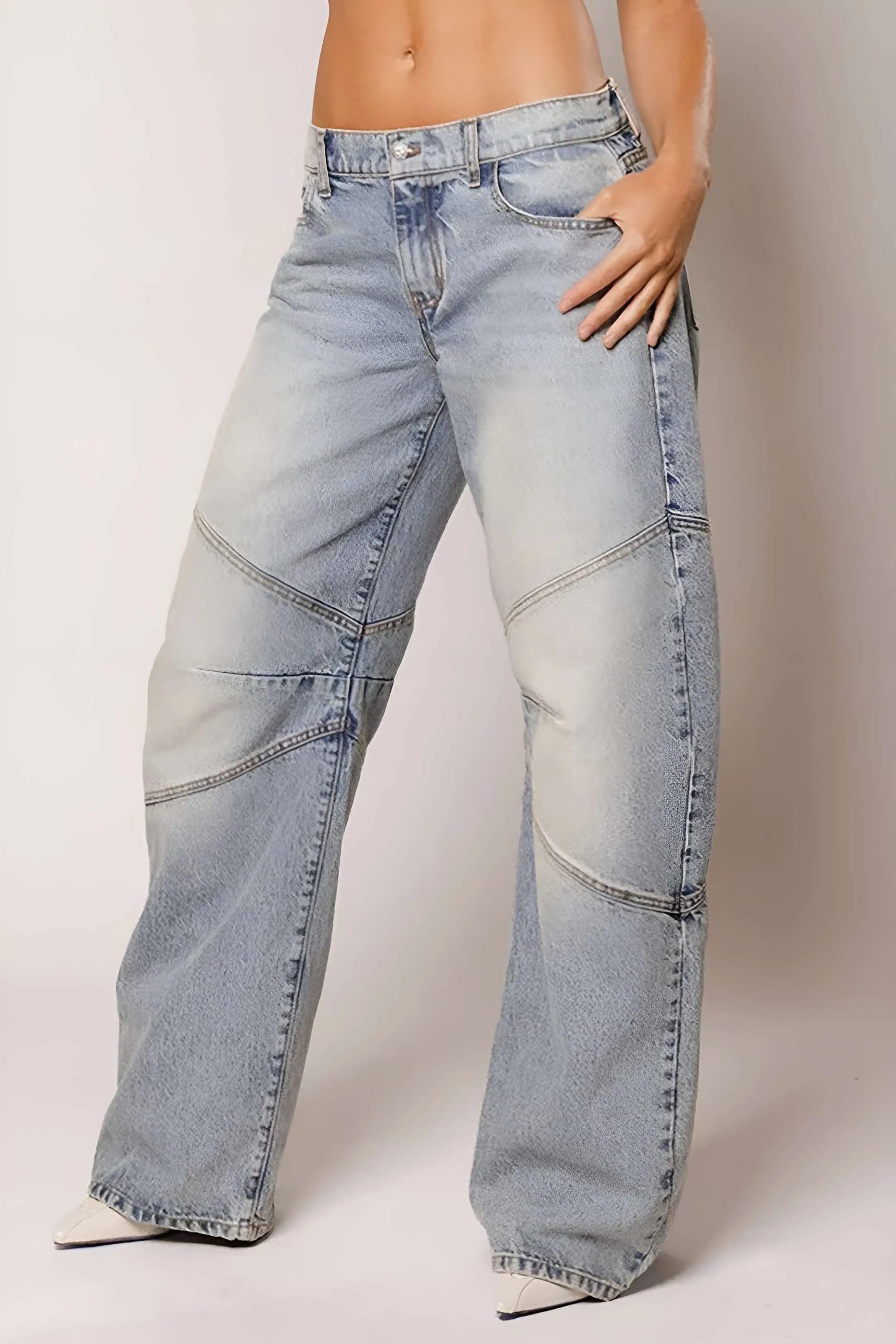 Distressed Wide Leg Jeans sold by Micas