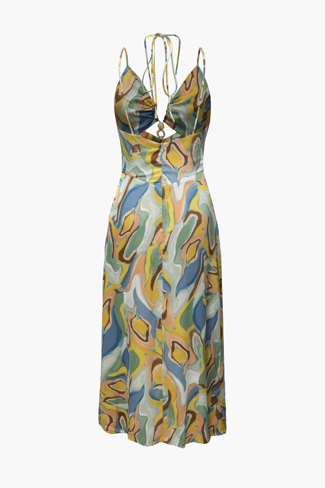 Marble Print Strappy Slit Maxi Dress sold by Micas product image thumbnail 2