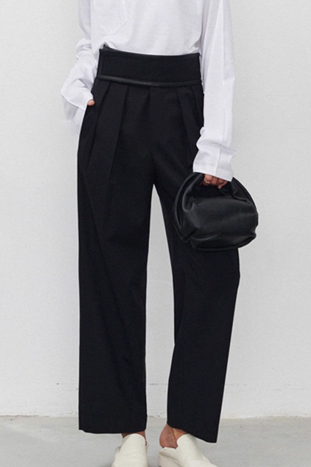 High Waist Pleated Straight Leg Pants sold by Micas product image thumbnail 2