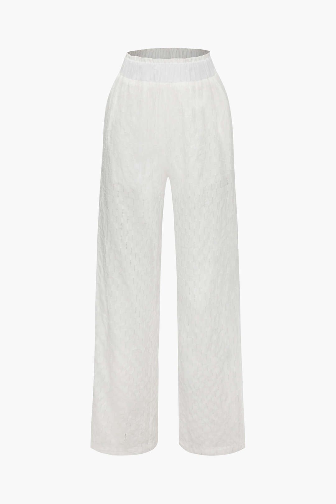 Off-Shoulder Crop Top And Elastic Waist Pants Set sold by Micas product image thumbnail 3