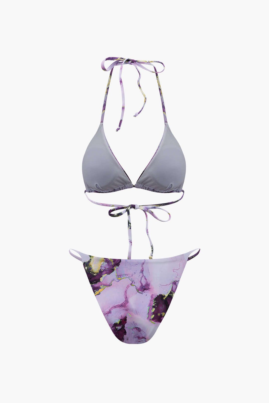 Tie Dye Halter Bikini And Mesh Sarong Set sold by Micas product image thumbnail 4