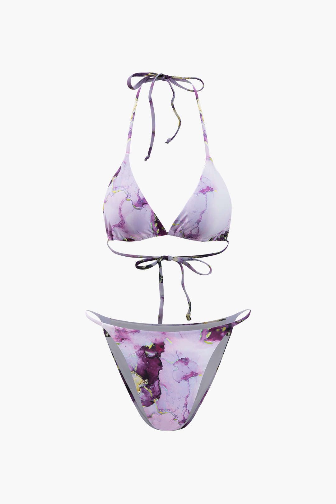 Tie Dye Halter Bikini And Mesh Sarong Set sold by Micas product image thumbnail 2