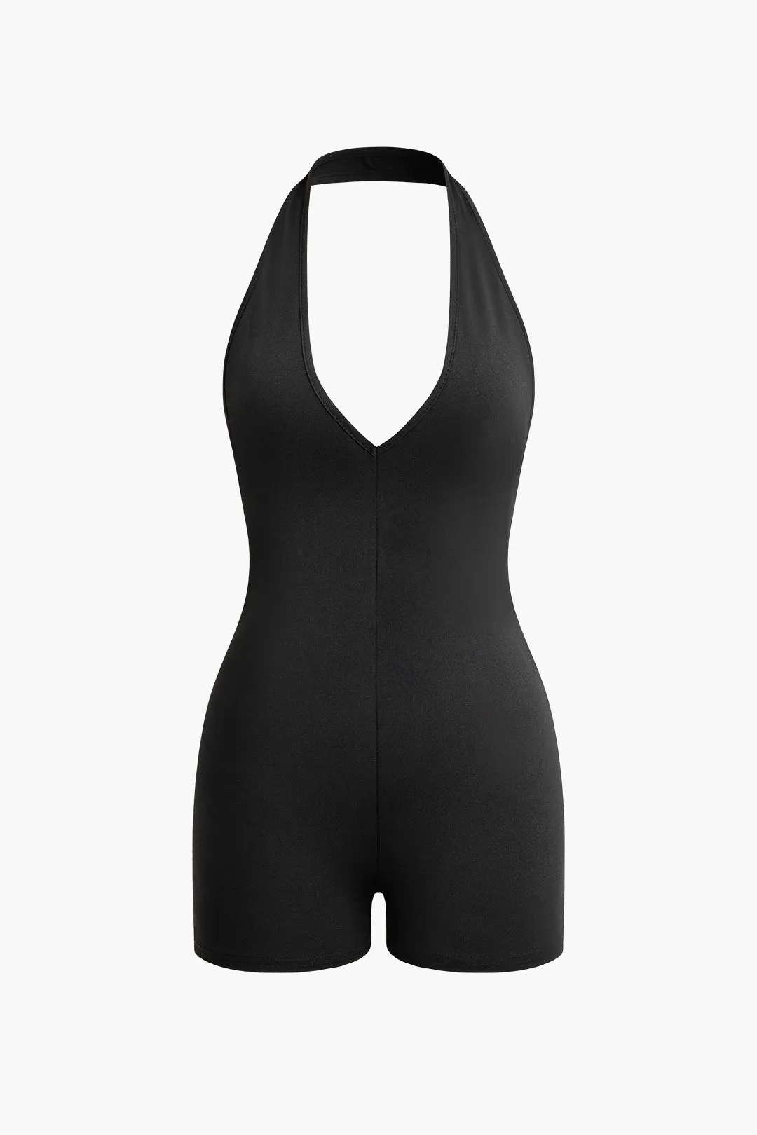 Halter V-Neck Backless Romper sold by Micas