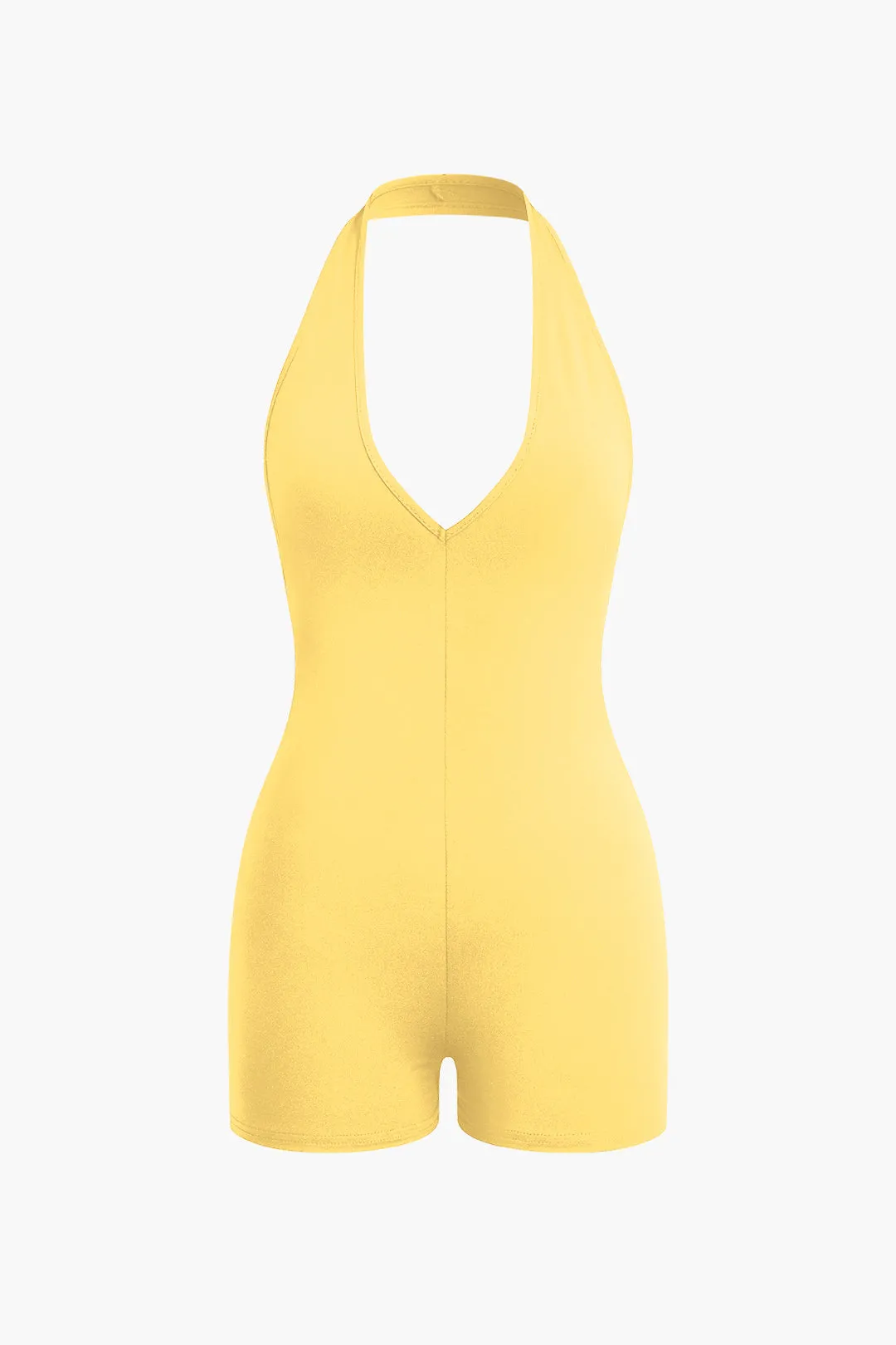 Halter V-Neck Backless Romper sold by Micas product image thumbnail 4