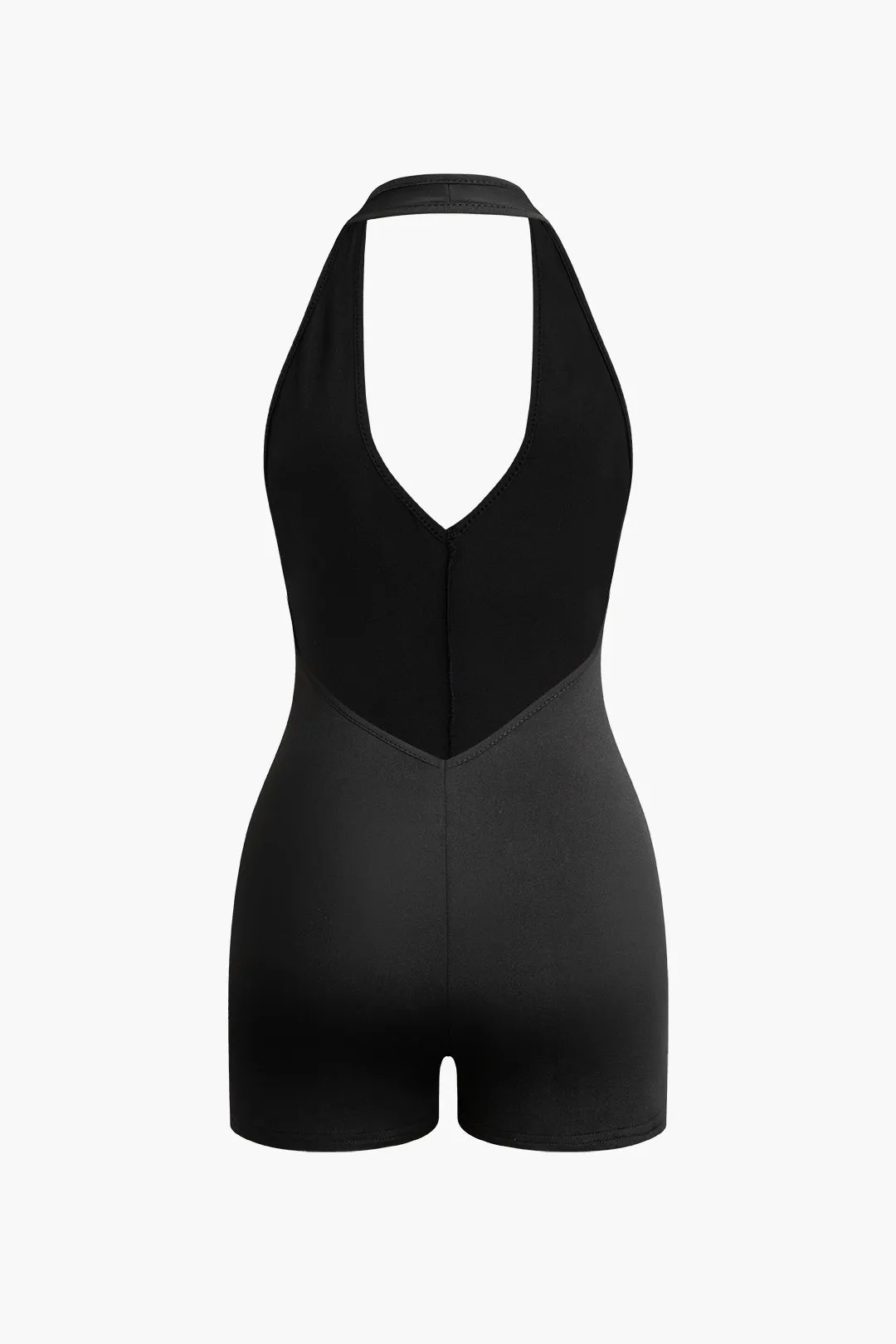 Halter V-Neck Backless Romper sold by Micas product image thumbnail 2