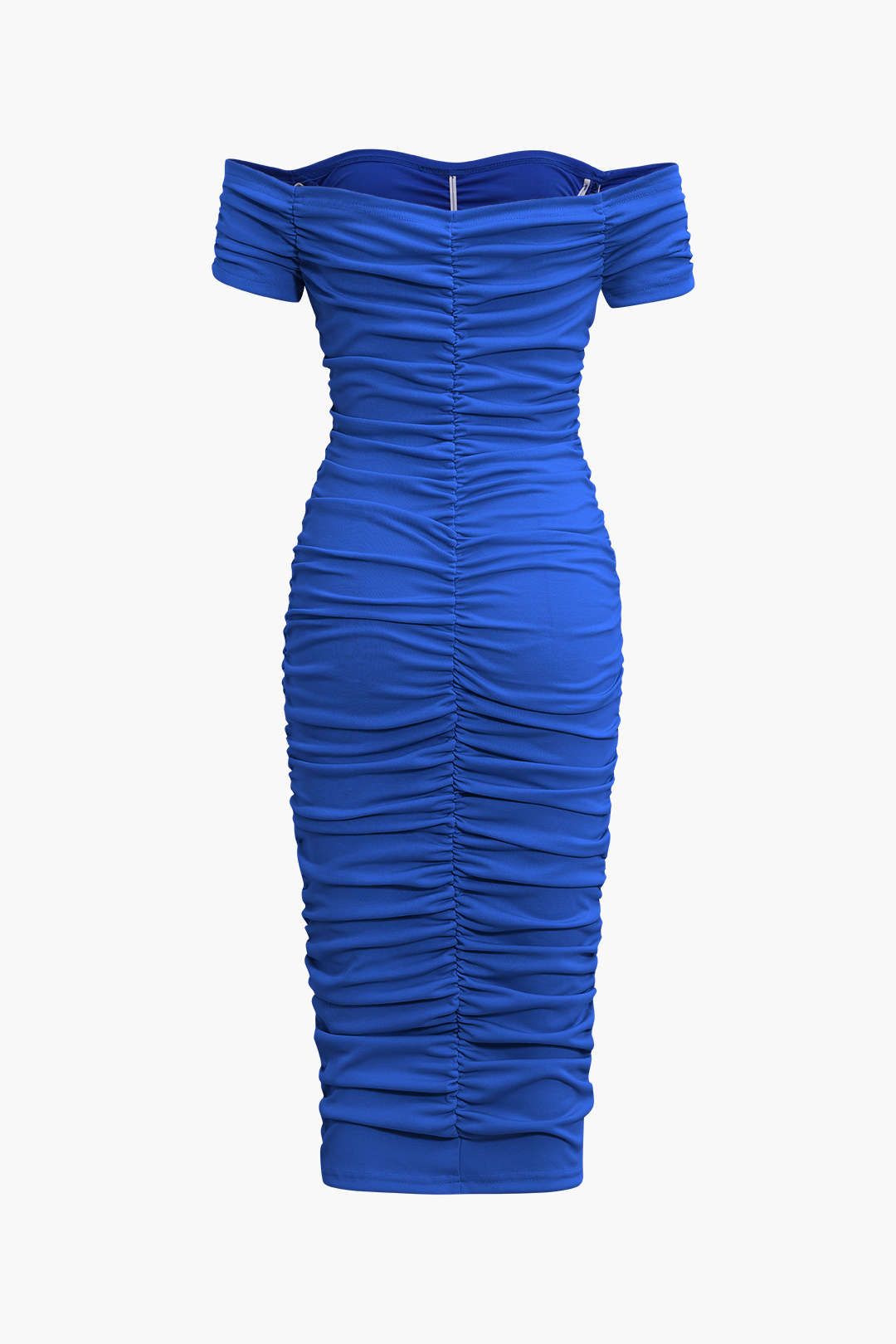 Off The Shoulder Ruched Bodycon Midi Dress sold by Micas product image thumbnail 5