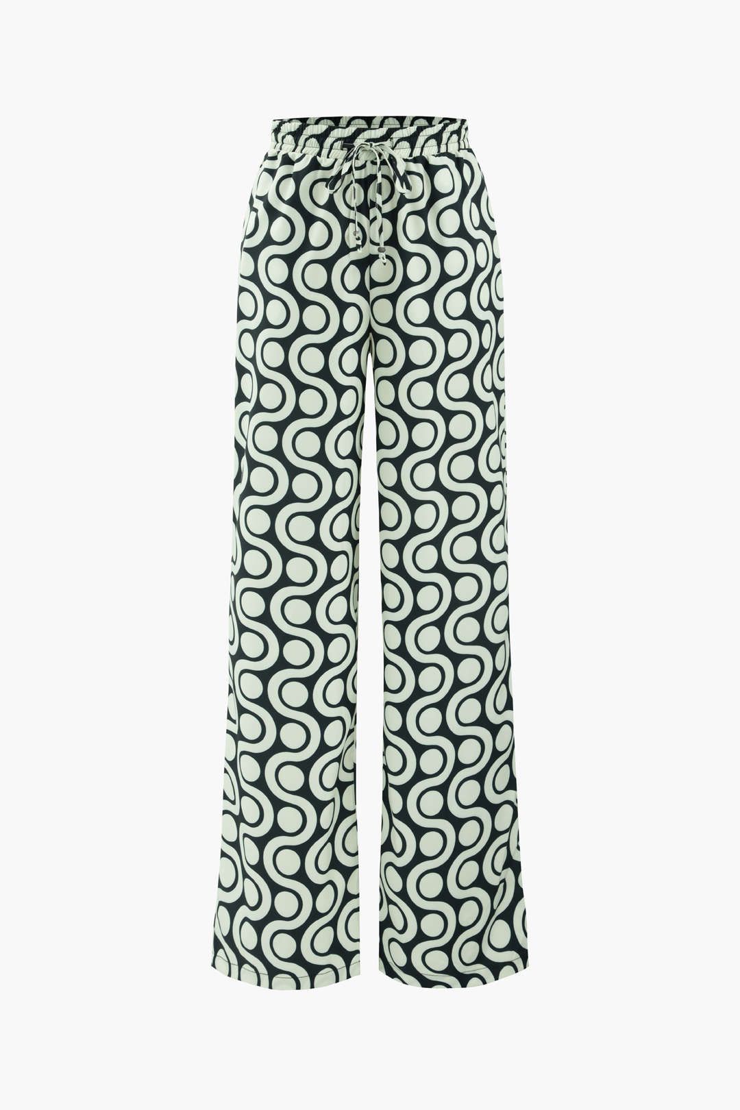 Swirl Print Drawstring Waist Wide Leg Pants sold by Micas