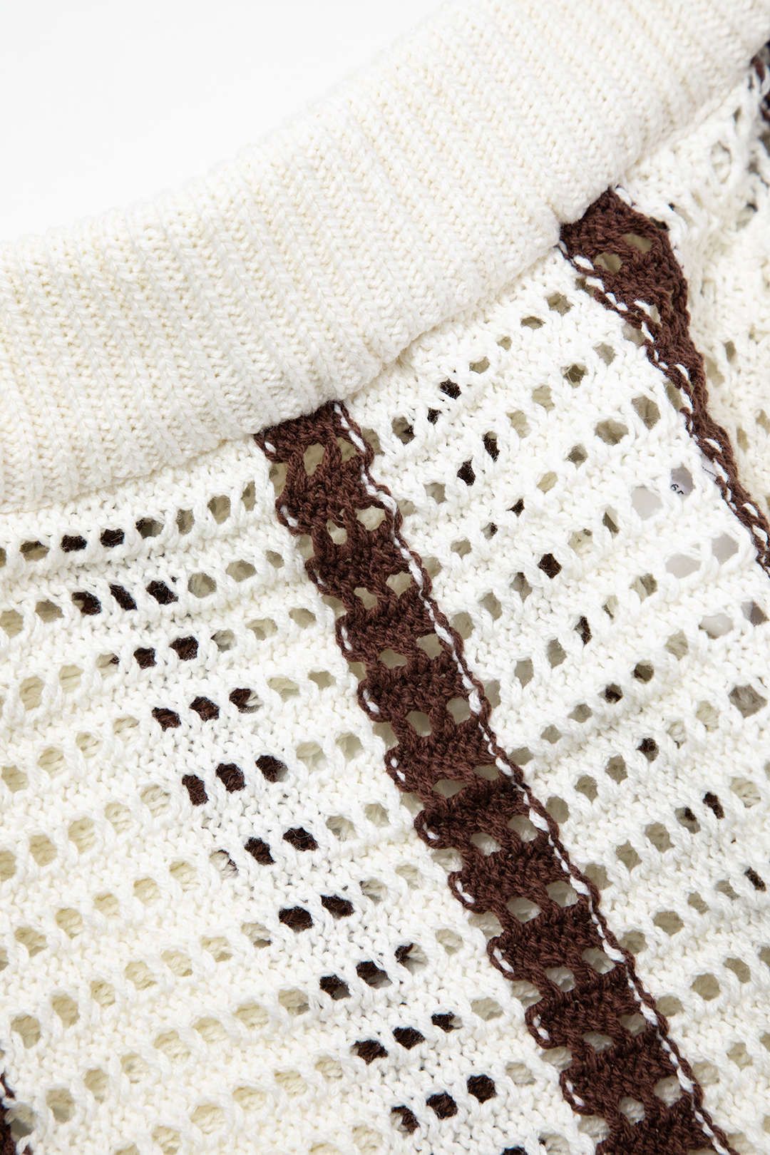 Colorblock Open Knit Shorts sold by Micas product image thumbnail 3