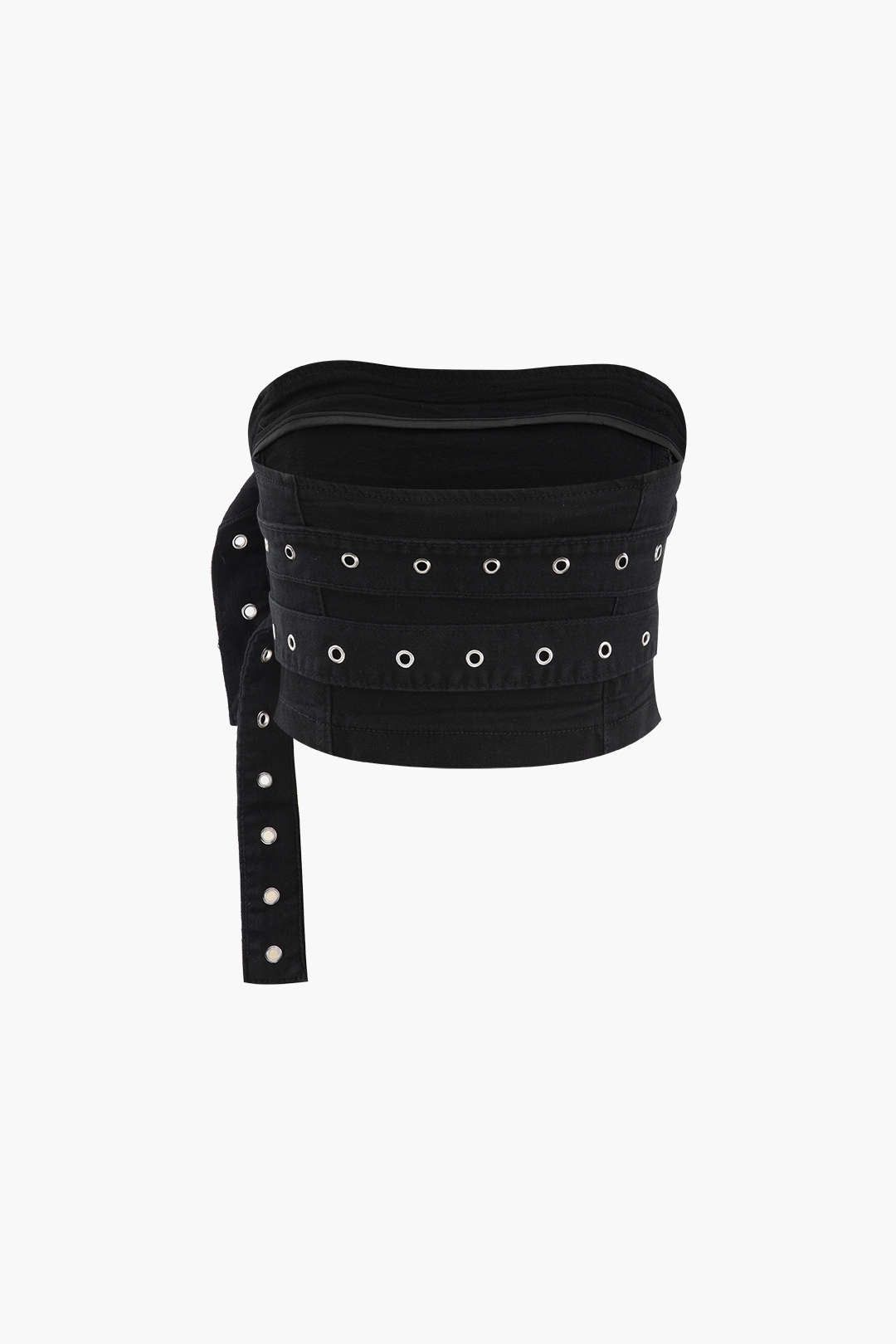 Double-buckle Denim Strapless Top sold by Micas product image thumbnail 2