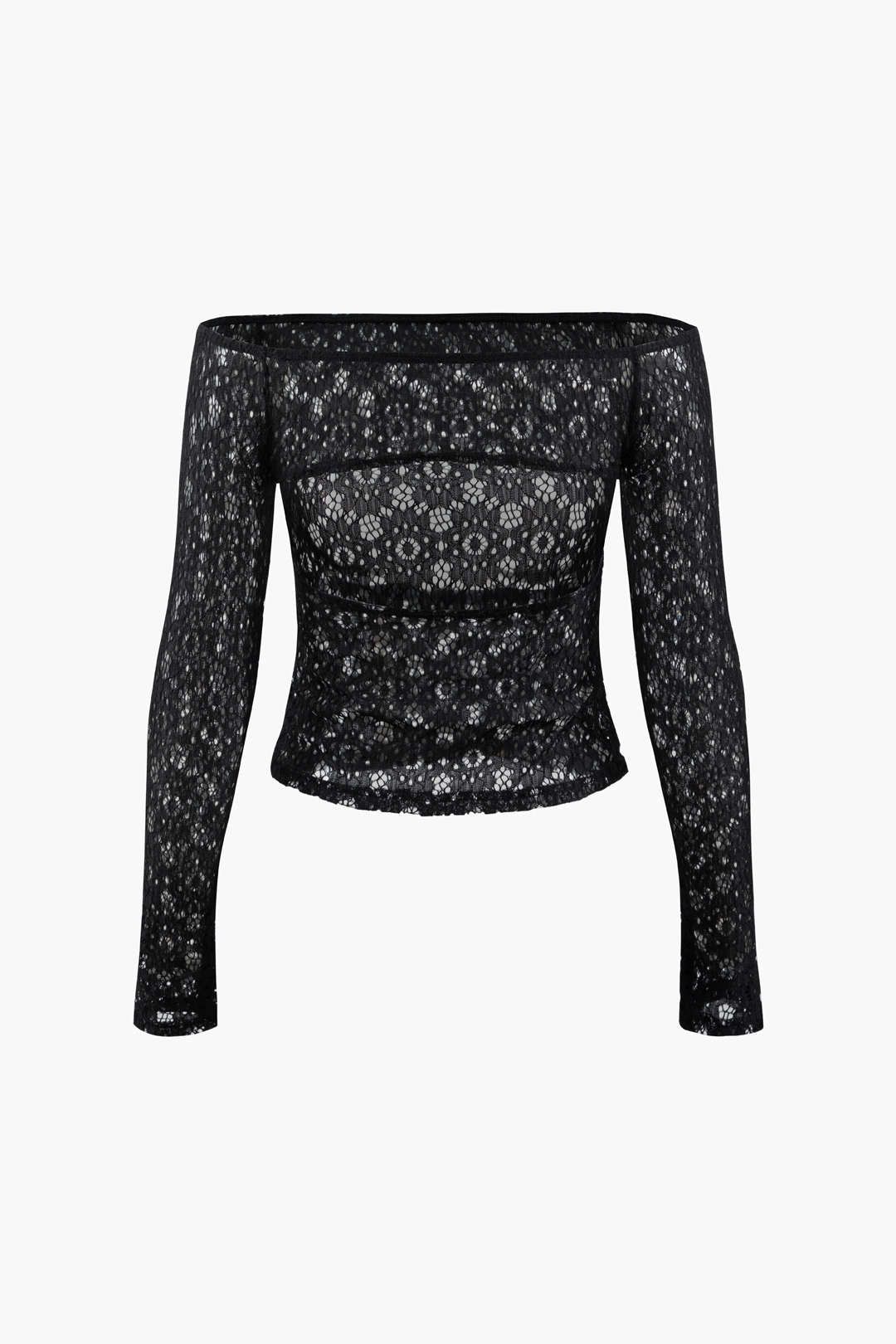 Openwork Knit Off The Shoulder Top sold by Micas product image thumbnail 2