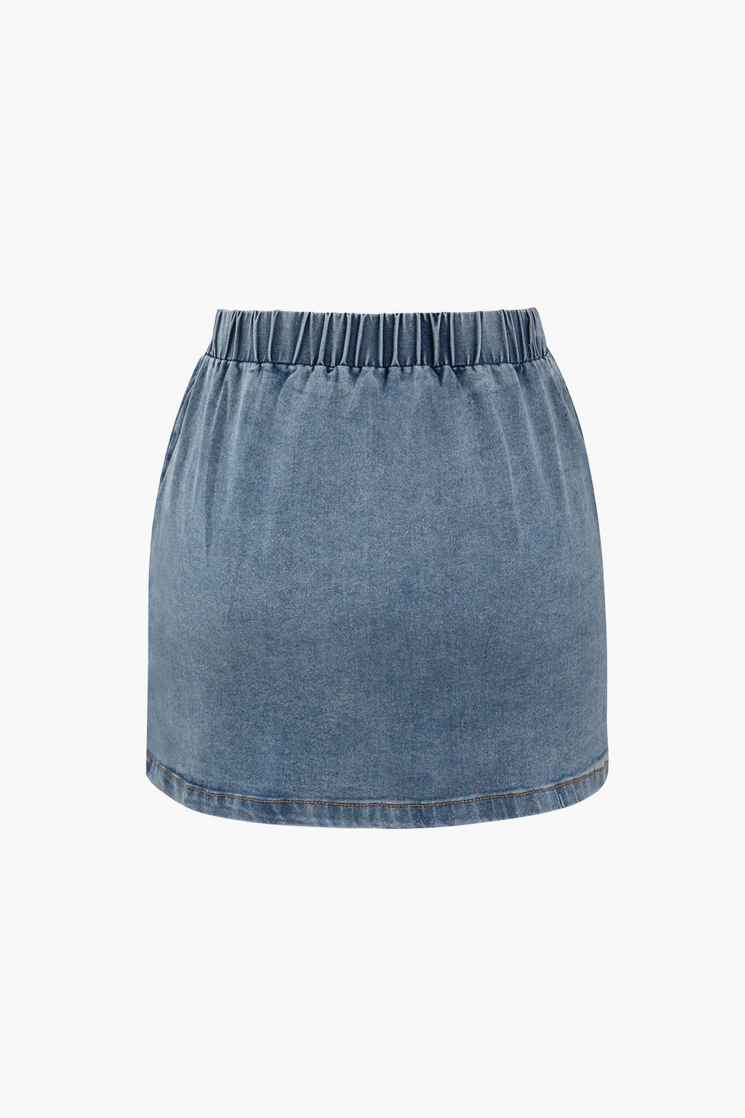 Denim Side Tie Tank Top And Wrap Mini Skirt Set sold by Micas product image thumbnail 5