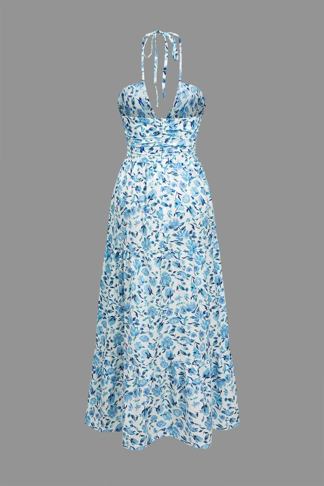 Blomsterprint halterbinding maxi kjole sold by Micas product image thumbnail 3