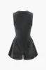 Solid Washed Zipper Bodysuit sold by Micas