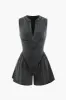 Solid Washed Zipper Bodysuit sold by Micas