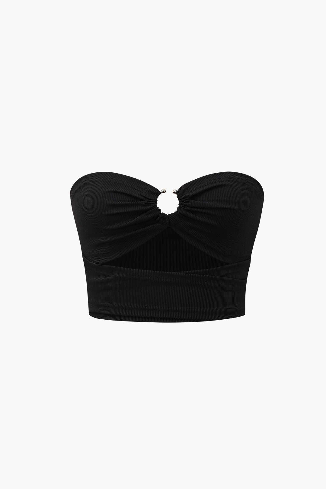 Ribbed Front Cut Out Tube Top sold by Micas
