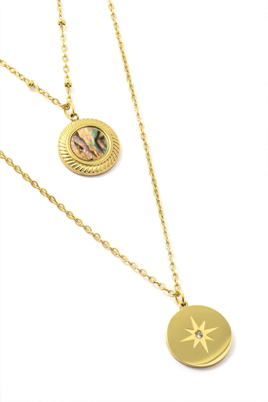 Triple-Layered Pendant Necklace sold by Micas product image thumbnail 2