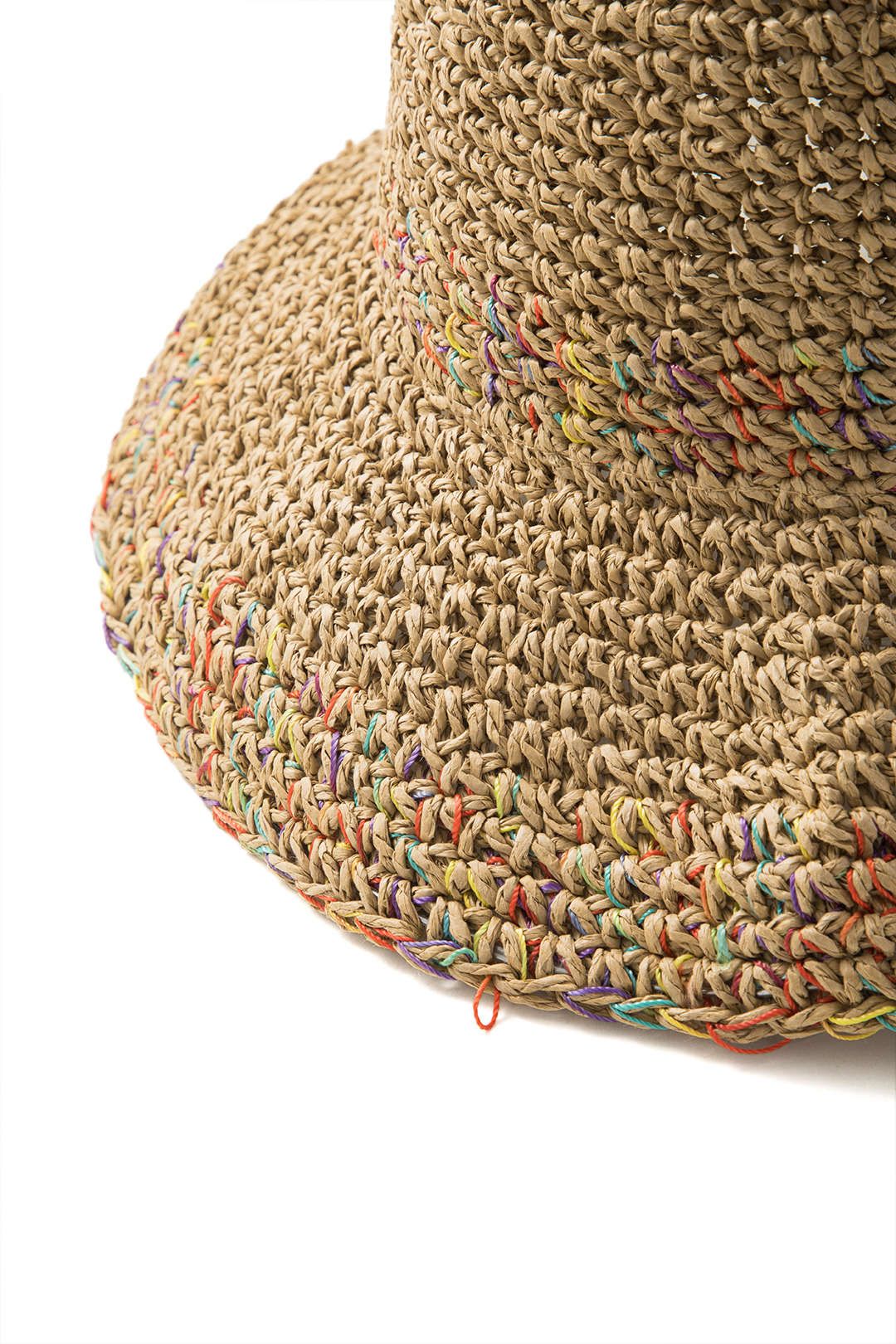 Colorblock Straw Bucket Hat sold by Micas product image thumbnail 3