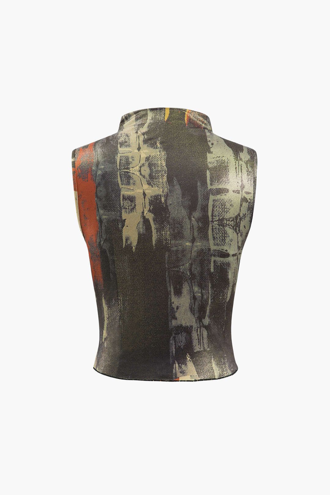 Abstract Print Mock Neck Tank Top sold by Micas product image thumbnail 2