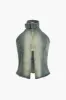 Belt Neck Zip-Up Denim Vest sold by Micas