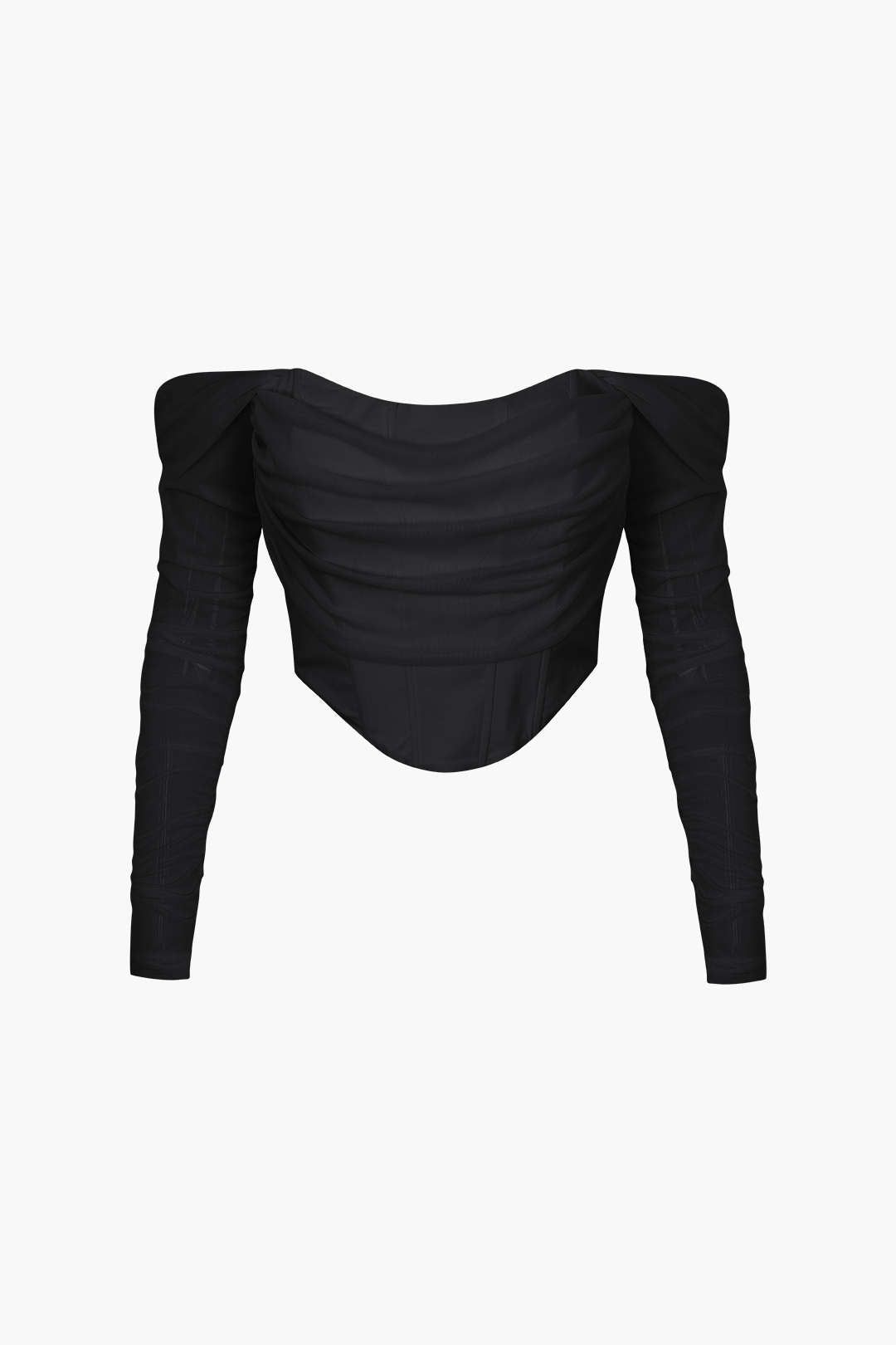 Off The Shoulder Long Sleeve Corset Top sold by Micas product image thumbnail 2