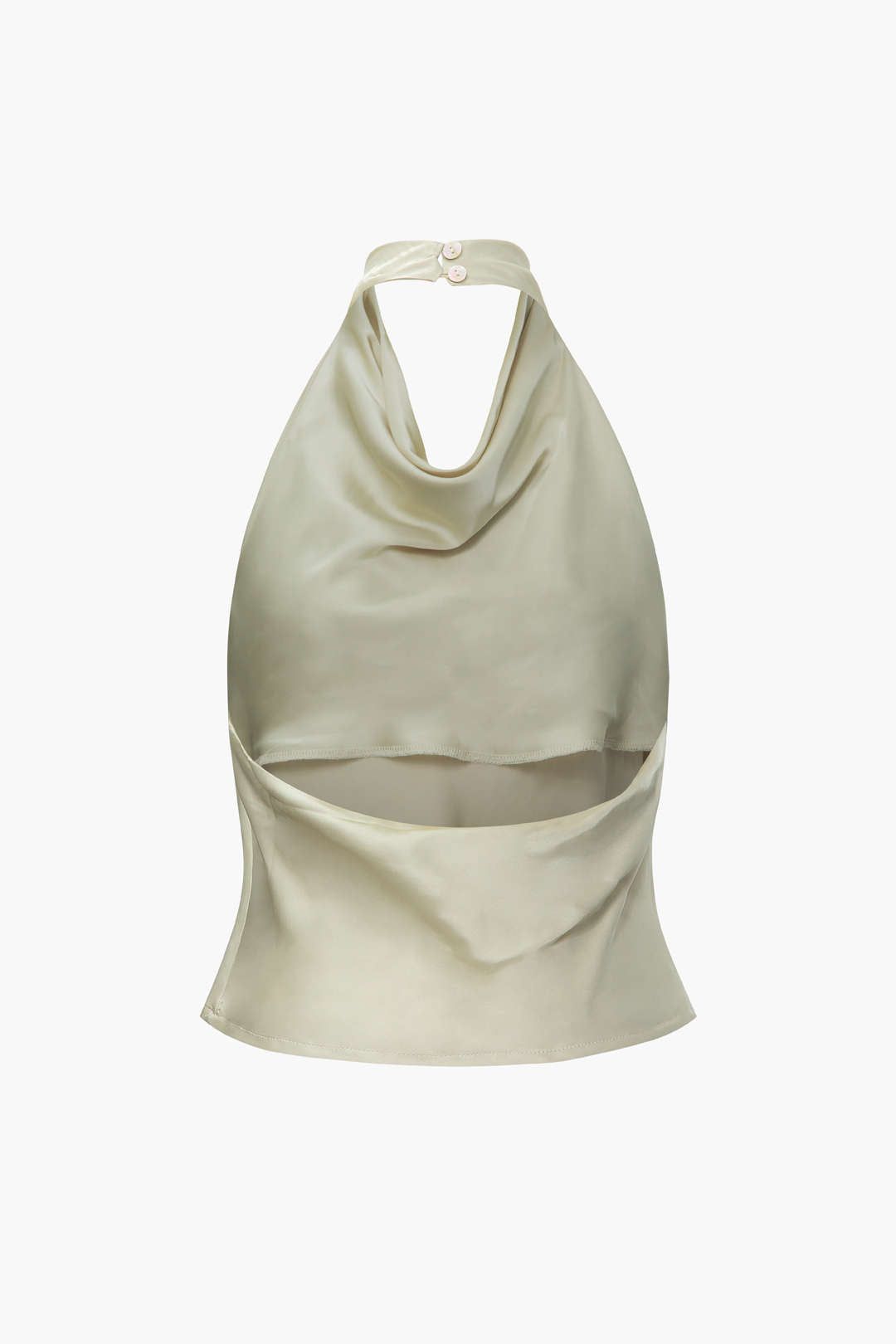 Satin Cowl Neck Halter Top sold by Micas product image thumbnail 2