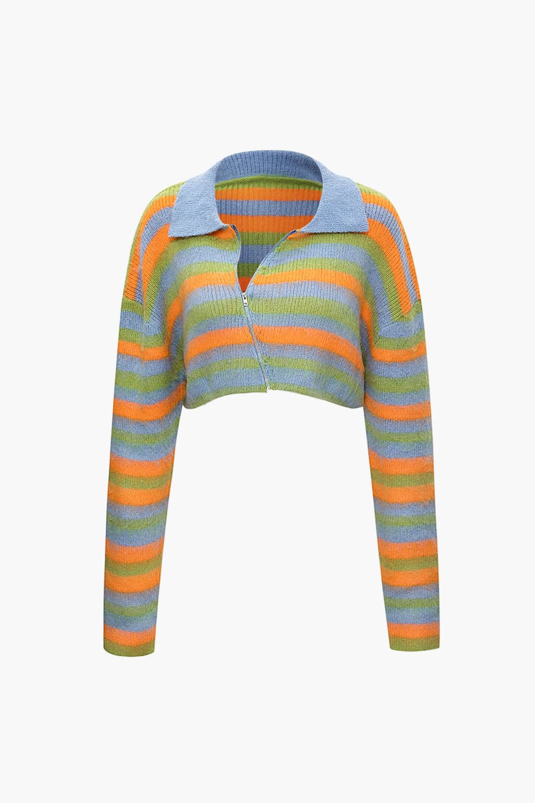 Multicolored Stripe Knit Cardigan sold by Micas