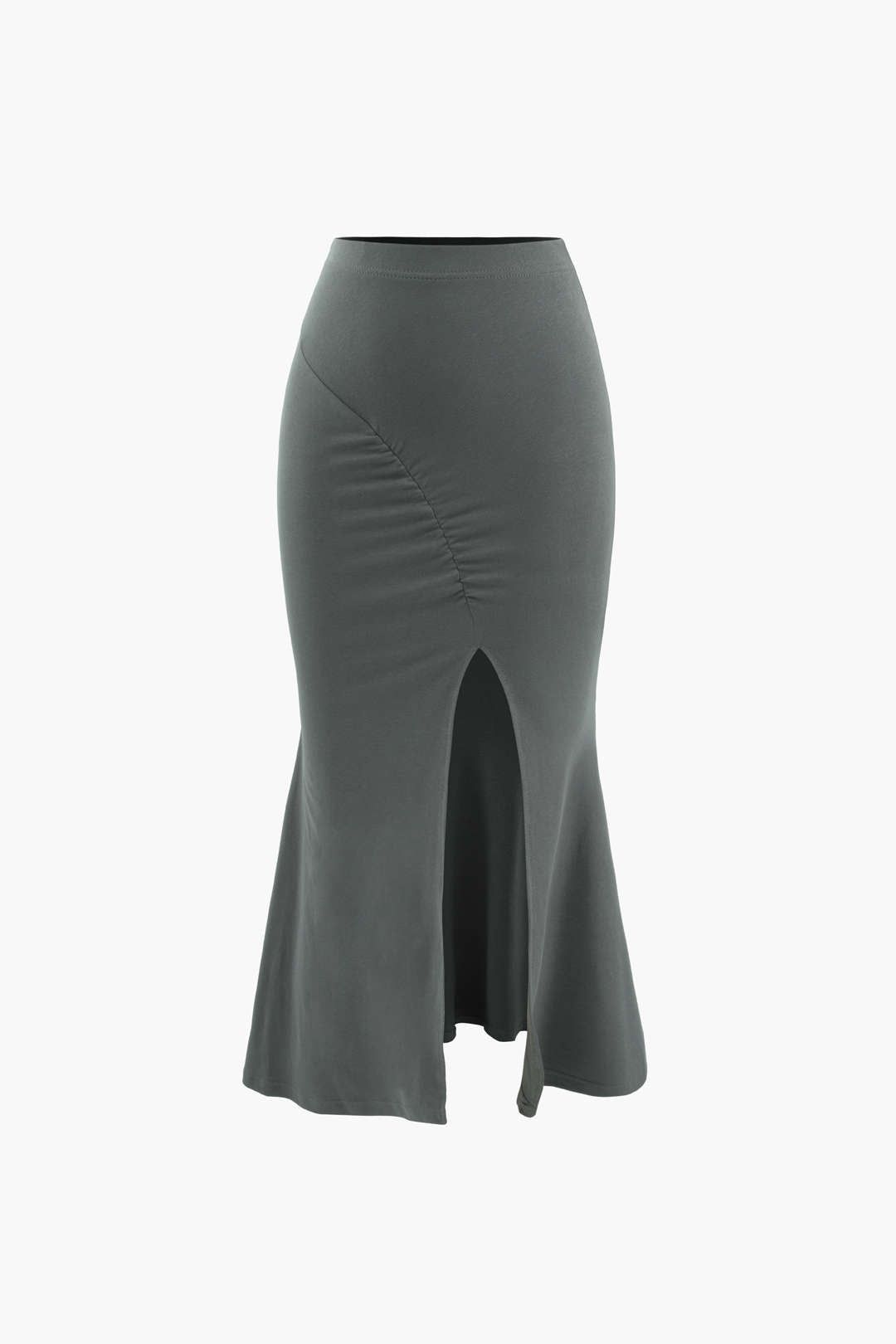 Asymmetric Mermaid Slit Midi Skirt sold by Micas