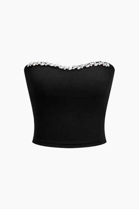 Rhinestone Tube Top sold by Micas