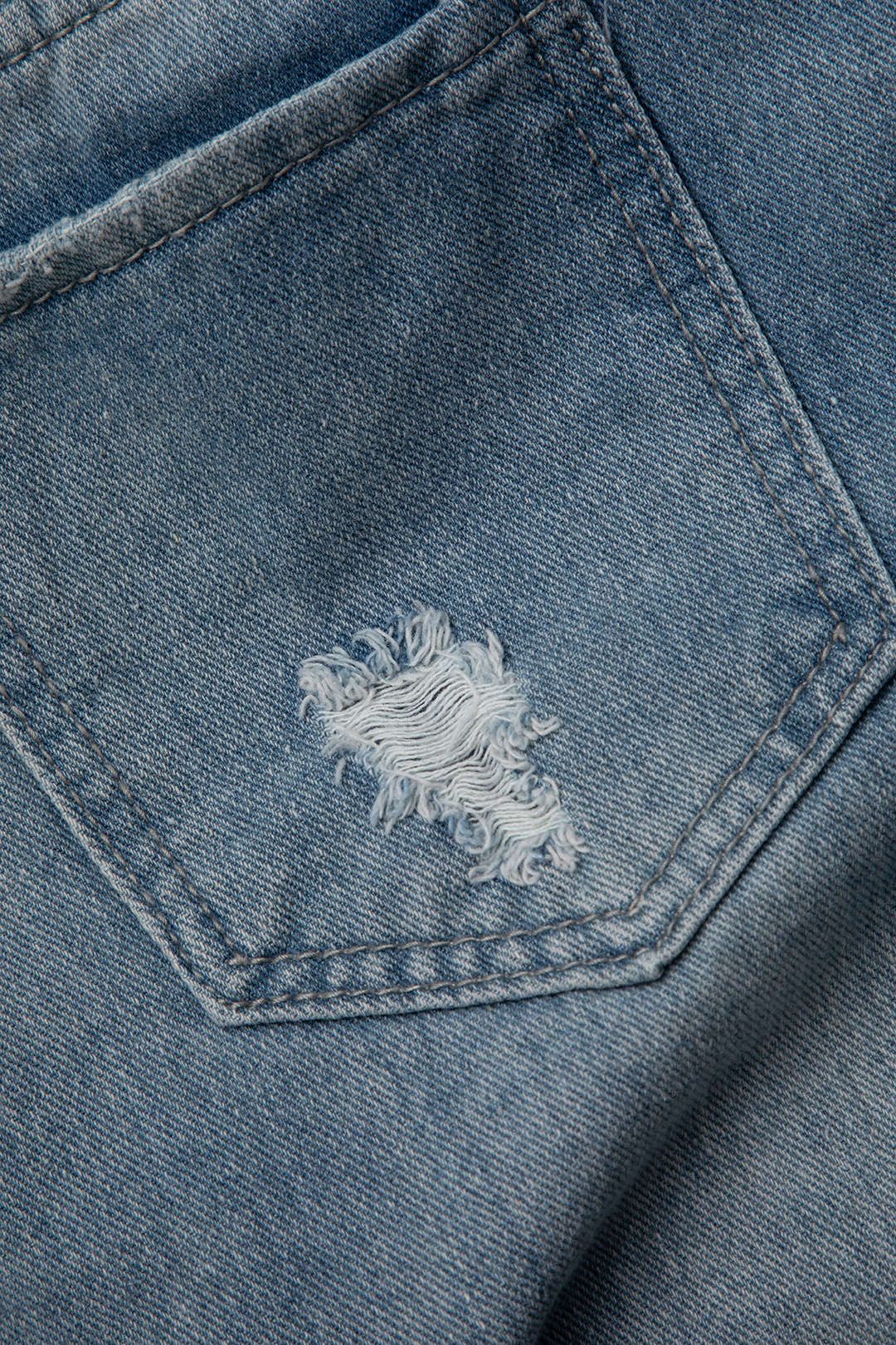 Frayed Hem Denim Shorts sold by Micas product image thumbnail 5