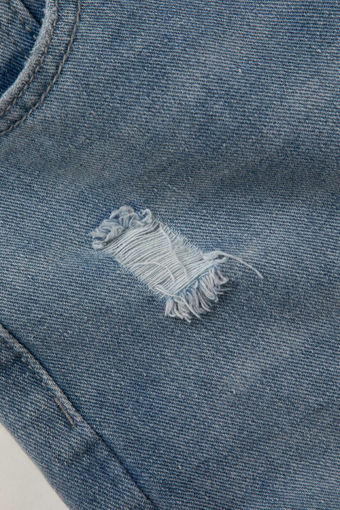 Frayed Hem Denim Shorts sold by Micas product image thumbnail 4