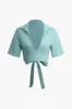 Knot Back V-neck Crop Top sold by Micas