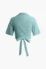 Knot Back V-neck Crop Top sold by Micas