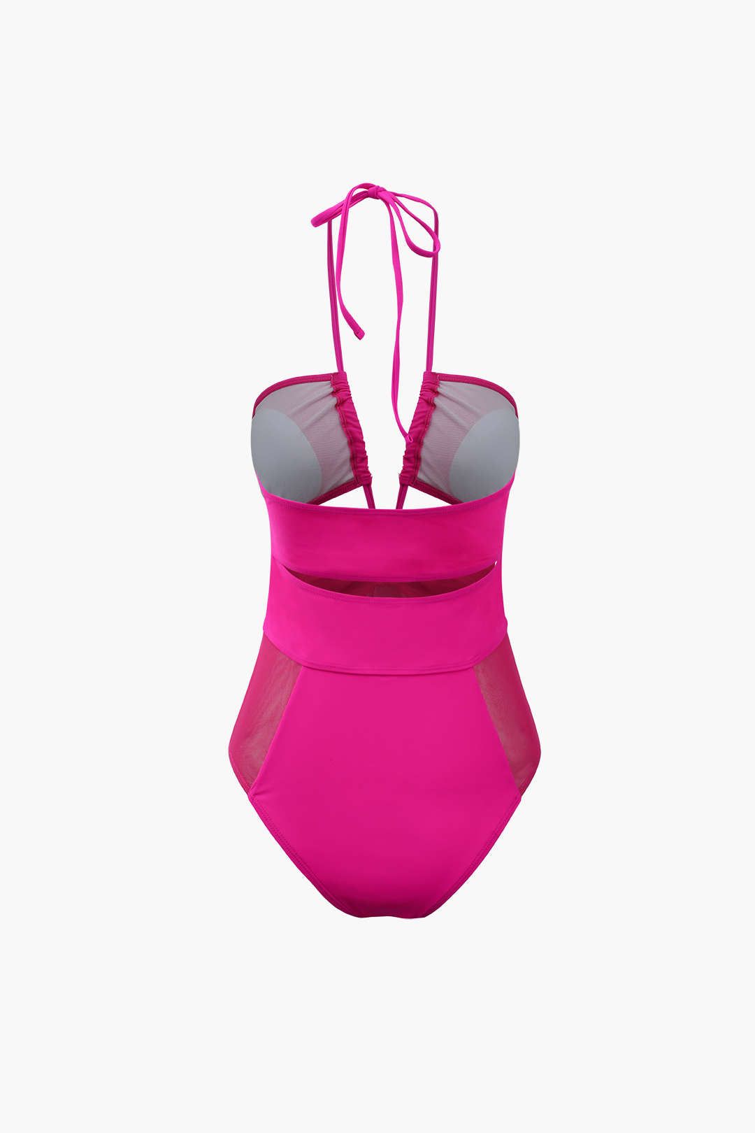 Halter Neck Cut Out Mesh Panel Swimsuit sold by Micas product image thumbnail 2