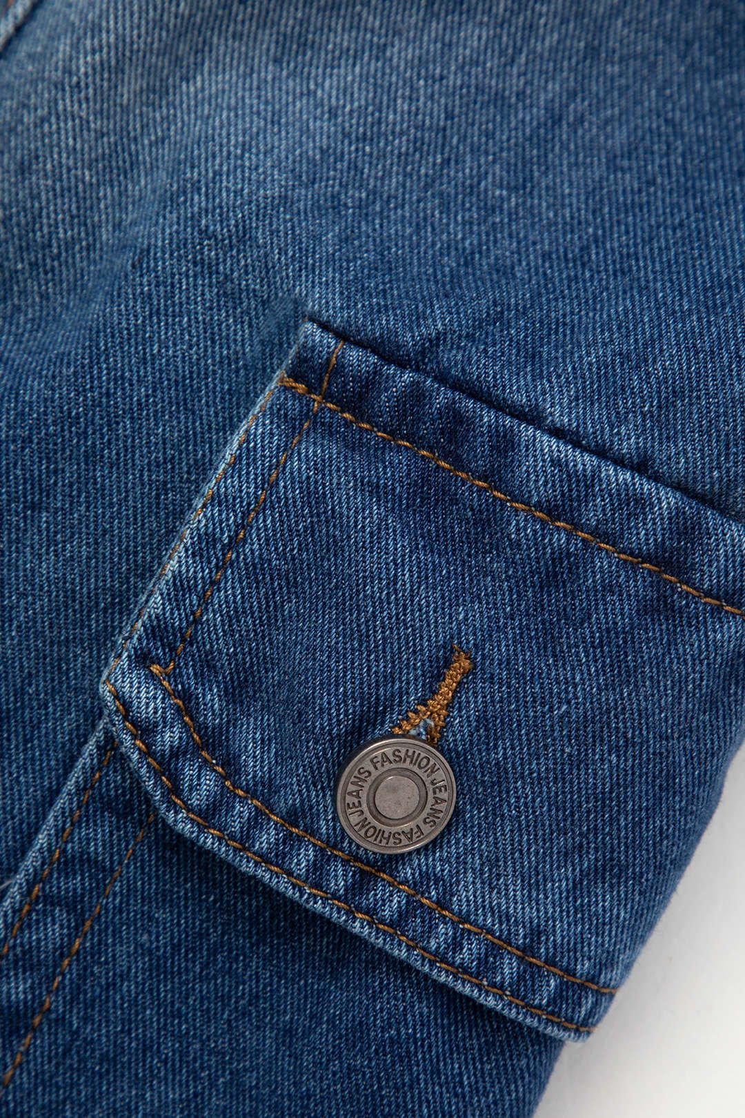 Multi-pocket Belted Wide Leg Cargo Jeans sold by Micas product image thumbnail 4