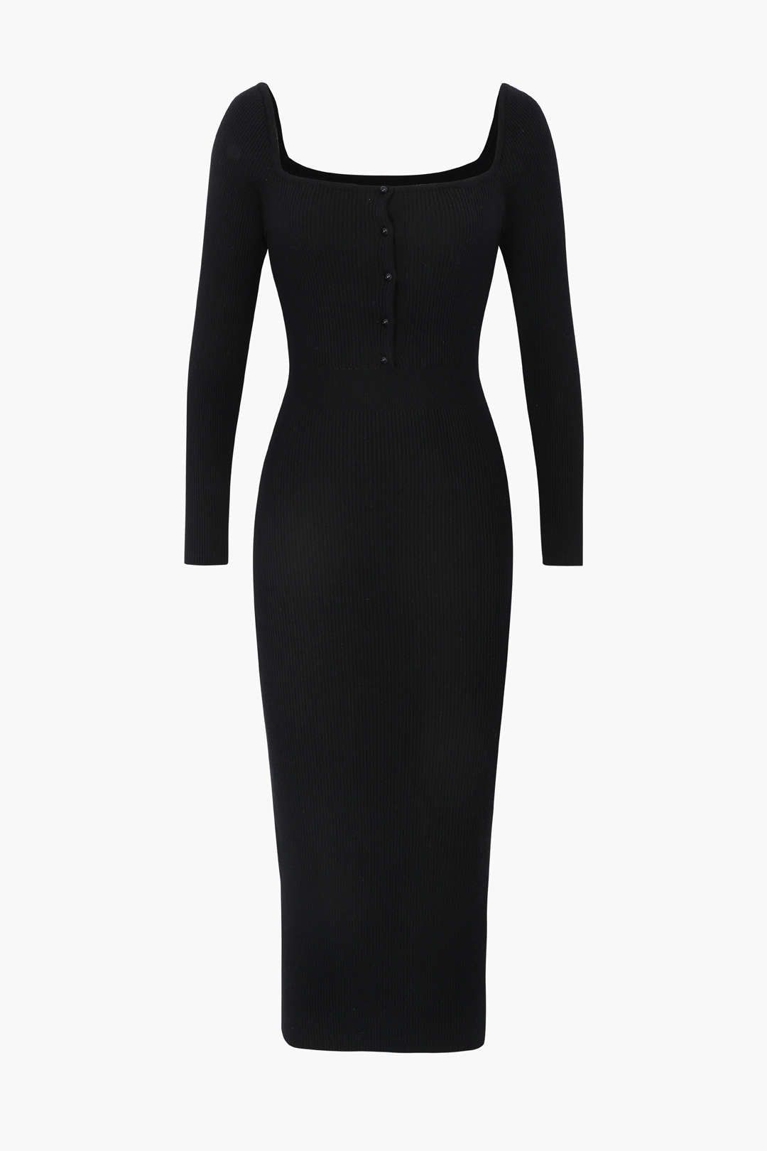 Square Neck Long Sleeve Knit Dress sold by Micas