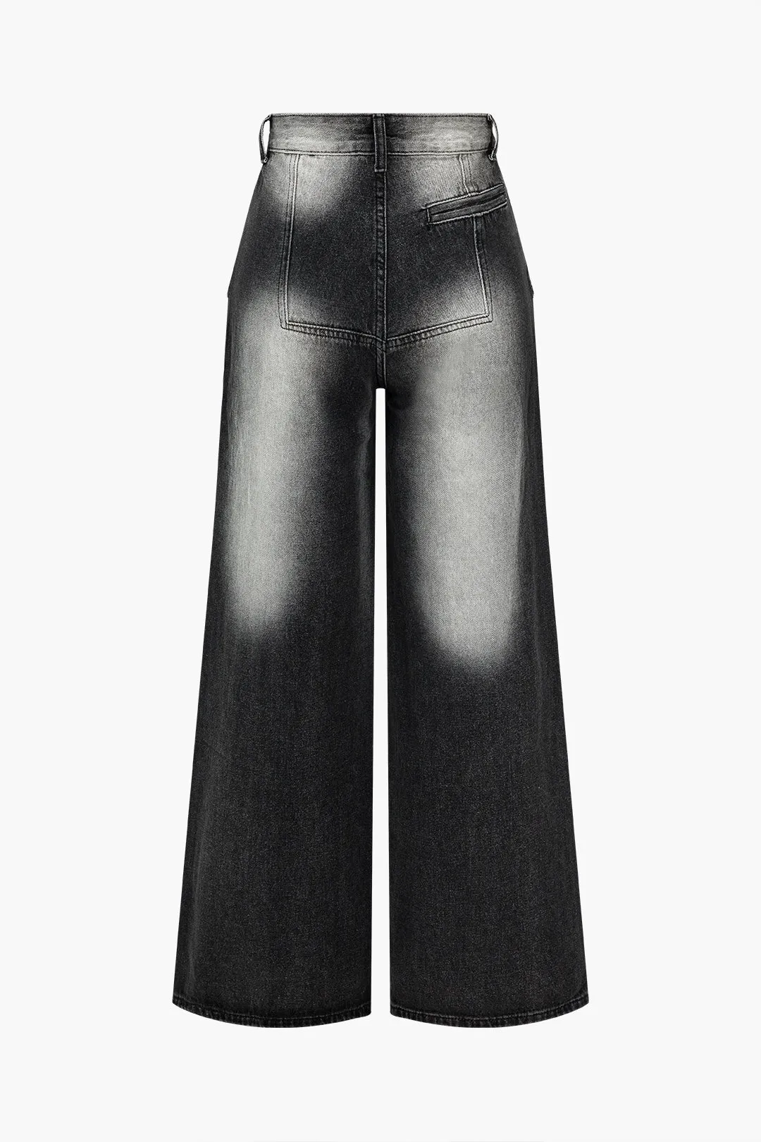 Falmet lomme med høj talje brede ben jeans sold by Micas product image thumbnail 2