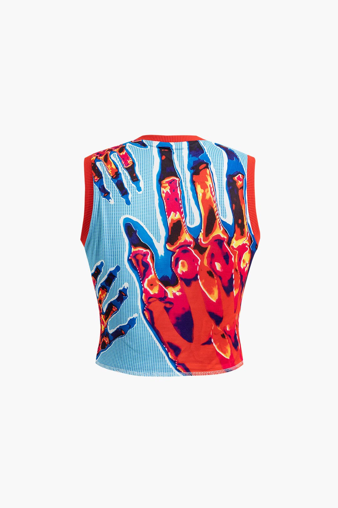 Burning Hand Print Round Neck Tank Top sold by Micas product image thumbnail 2