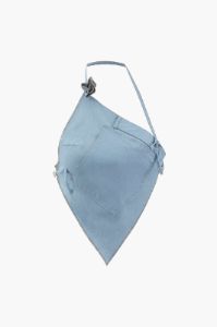 Asymmetrical V-Hem Denim Cami Top sold by Micas
